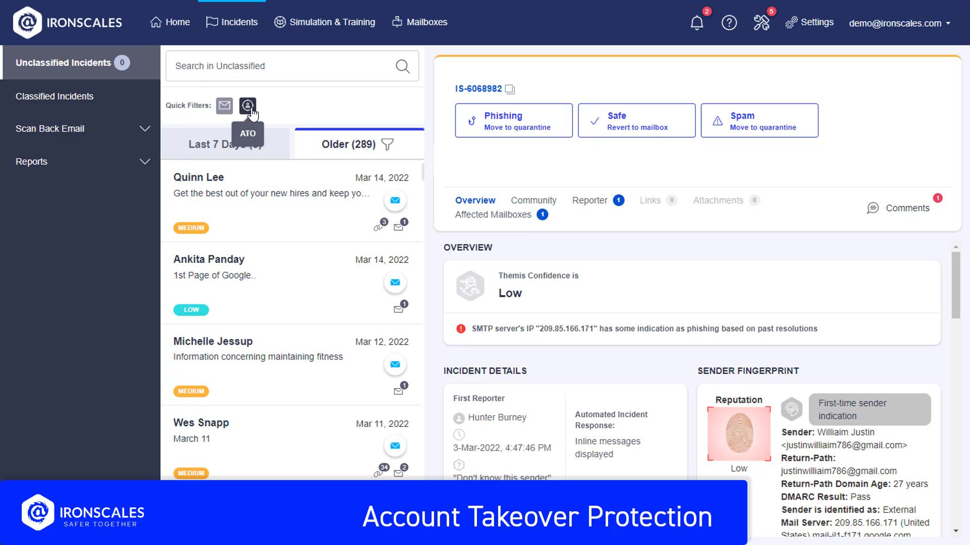 IRONSCALES Dashboard