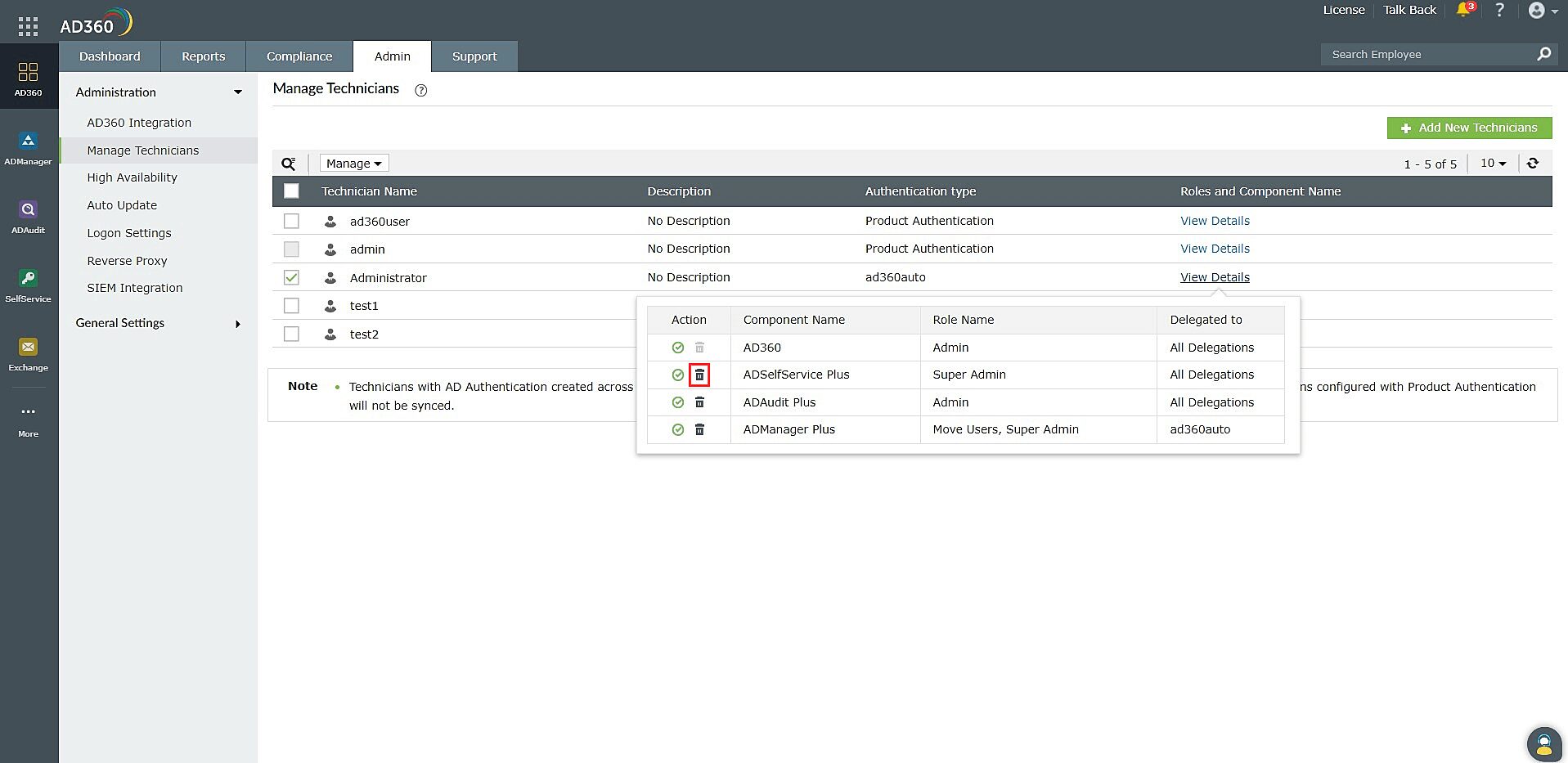 ManageEngine Dashboard