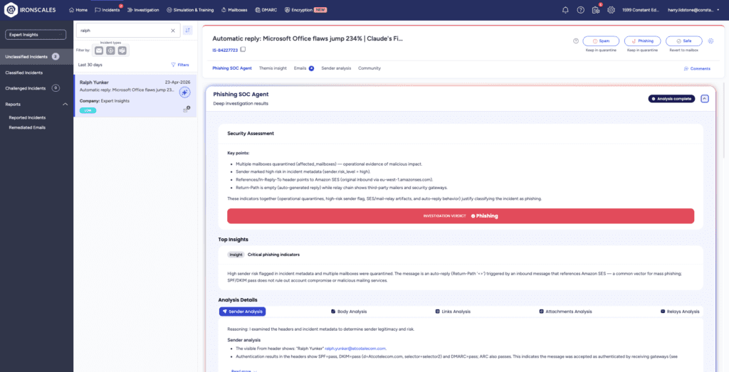 IRONSCALES Security Assessment