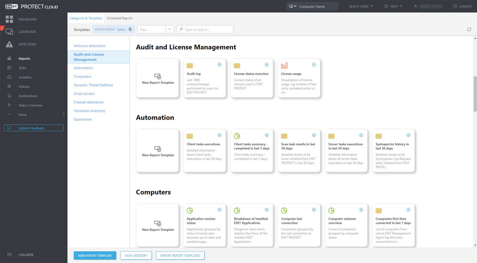 ESET Protect MDR Dashboard